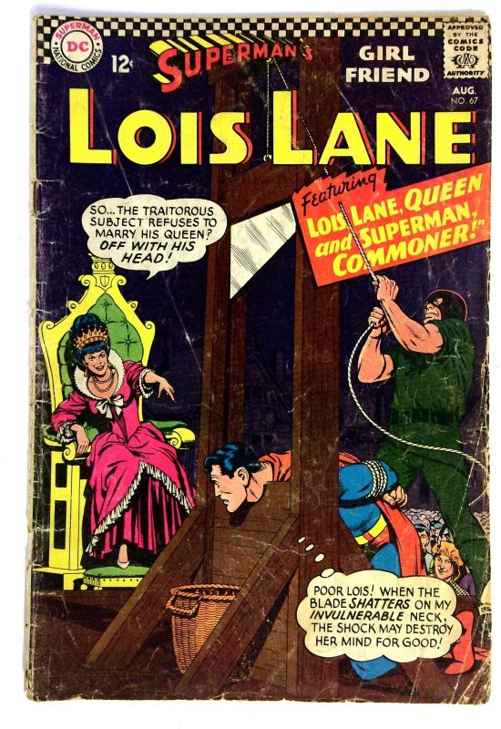 Superman's Girlfriend Lois Lane #67 (DC Comics, 1966), raw comic book in VG condition — front cover