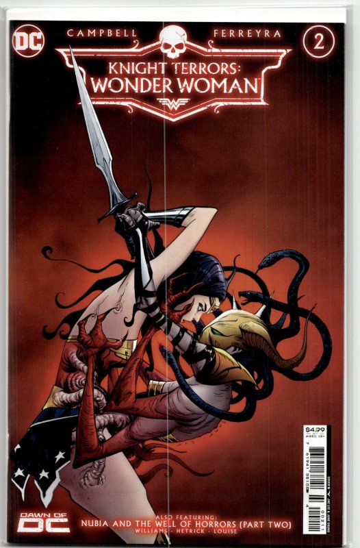 Knight Terrors: Wonder Woman #2 (DC Comics, 2023), raw, ungraded comic book — front cover