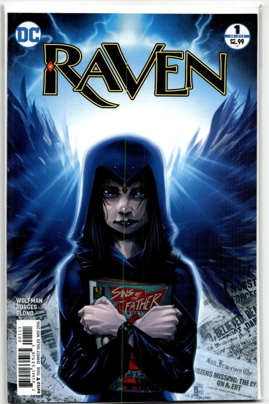 Raven #1 (DC Comics, 2016), raw, ungraded comic book — front cover
