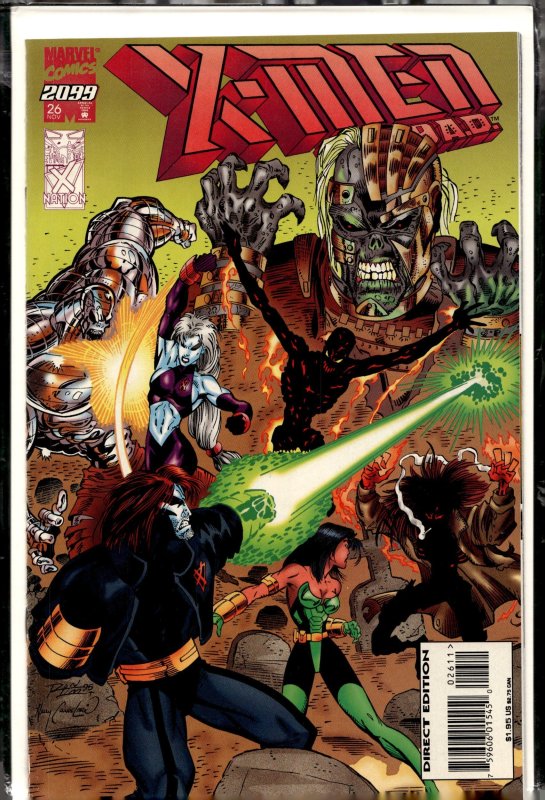 X-Men 2099 #26 (Marvel Comics, 1995), raw, ungraded comic book — front cover