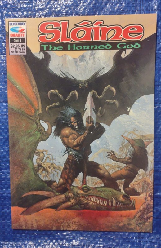 Slaine: The Horned God #3 (1993), raw, ungraded comic book — front cover
