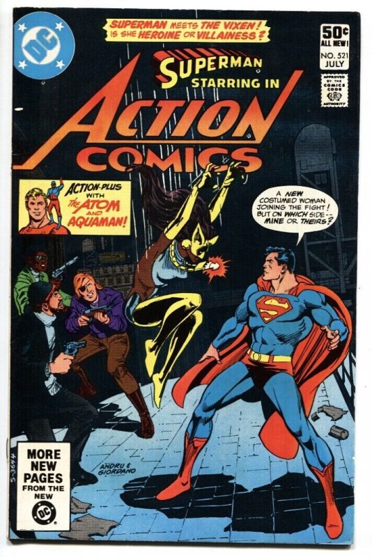 Action #521-1981-1st Appearance Vixen-Superman-Vf+ (DC Comics), raw comic book in VF+ condition — front cover