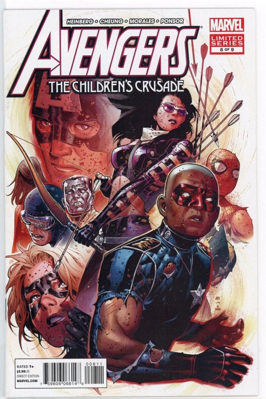 Avengers: The Children's Crusade #8 (Marvel Comics, 2012), raw comic book in NM 9.4 condition — front cover