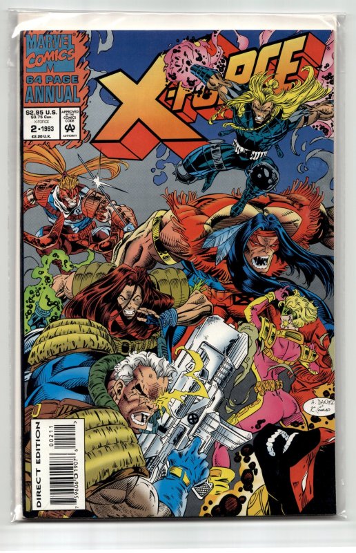 X-Force Annual #2 (Marvel Comics, 1993), raw, ungraded comic book — front cover