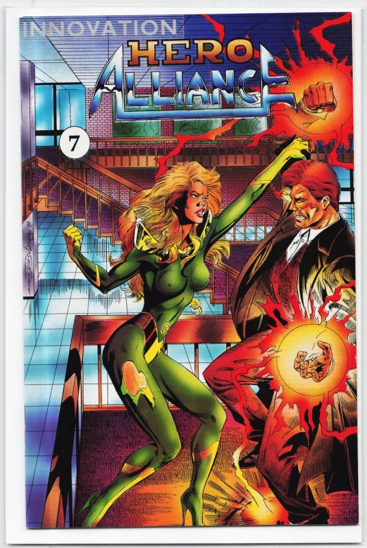 Hero Alliance #7 (1990), raw, ungraded comic book — front cover