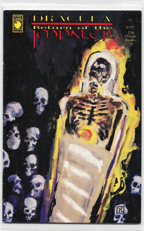 Dracula: Return of the Impaler #3 (Topps Comics, 1993), raw, ungraded comic book — front cover