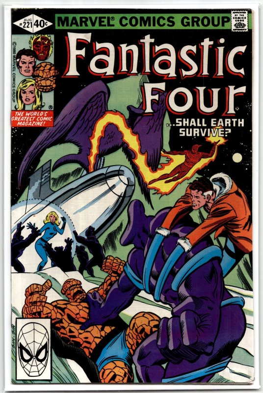 Fantastic Four #221 (Marvel Comics, 1980), raw, ungraded comic book — front cover