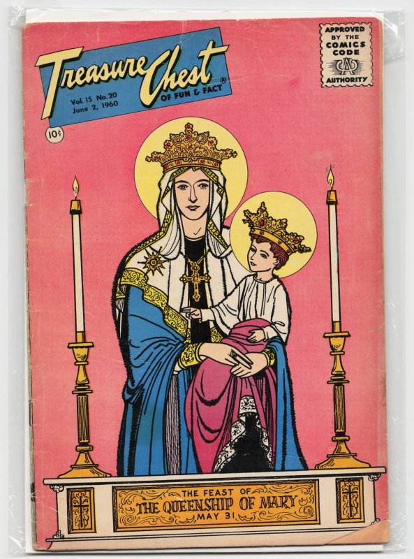 Treasure Chest of Fun & Facts #286 (1960), raw, ungraded comic book — front cover