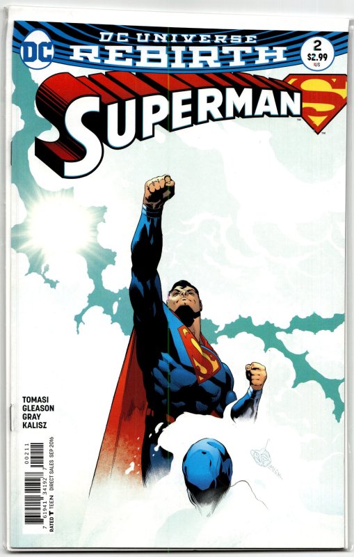 Superman #2 (DC Comics, 2016), raw, ungraded comic book — front cover