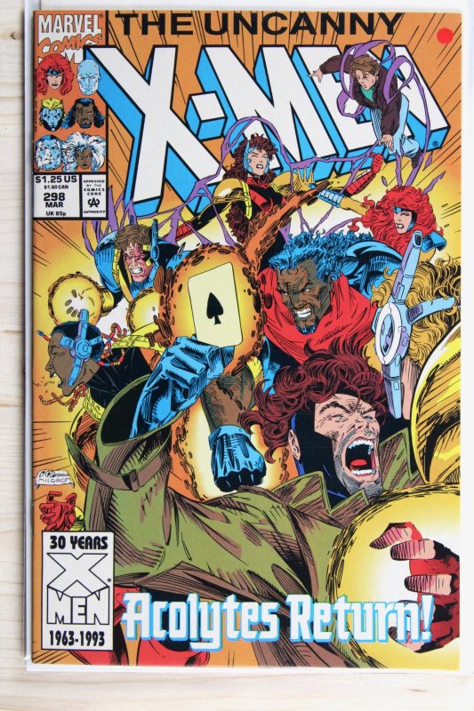 The Uncanny X-Men #298 (Marvel Comics, 1993), raw comic book in VF/NM 9.0 condition — front cover