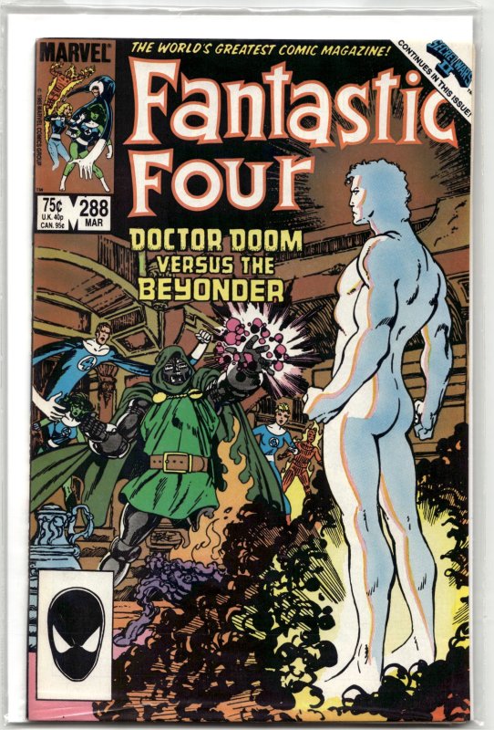 Fantastic Four #288 (Marvel Comics, 1986), raw, ungraded comic book — front cover