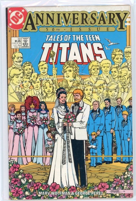 Tales of the Teen Titans #50 (DC Comics, 1985), raw comic book in VF- 7.5 condition — front cover