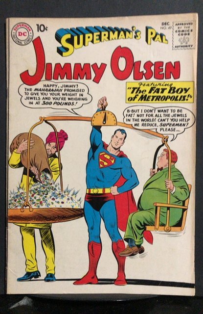 Superman's Pal, Jimmy Olsen #49 (DC Comics, 1960), raw, ungraded comic book — front cover