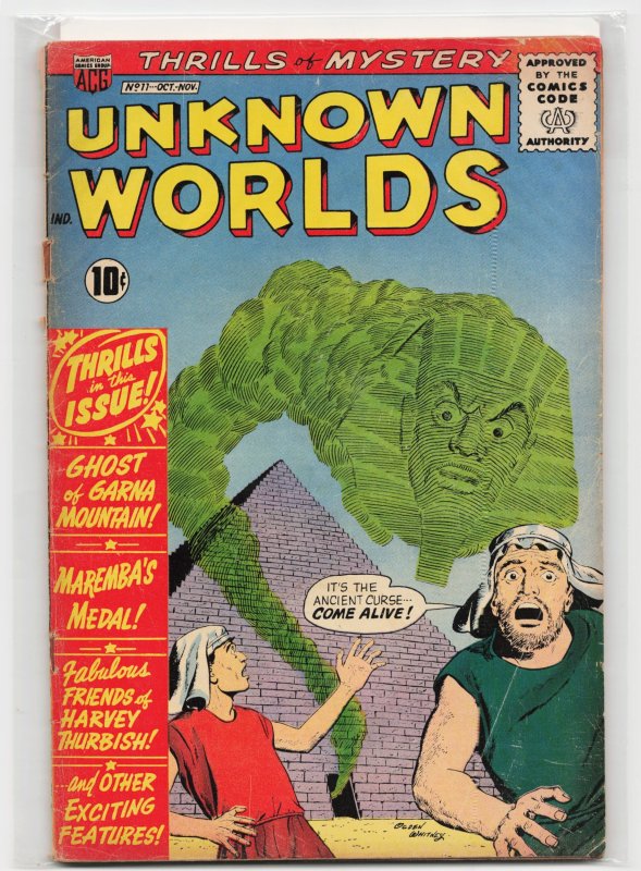 Unknown Worlds #11 (American Comics Group, 1961), raw, ungraded comic book — front cover