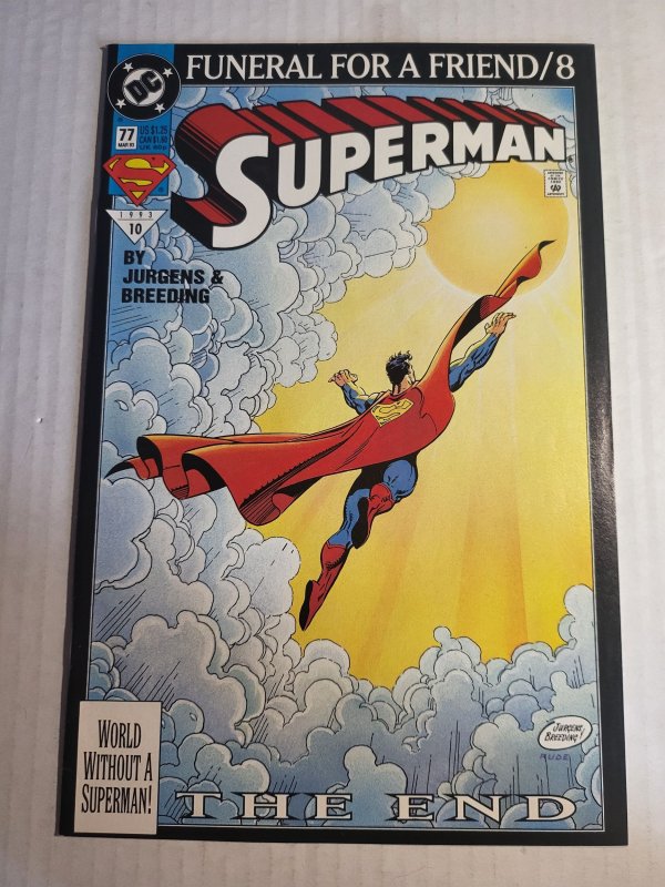 Superman #77 (DC Comics, 1993), raw, ungraded comic book — front cover