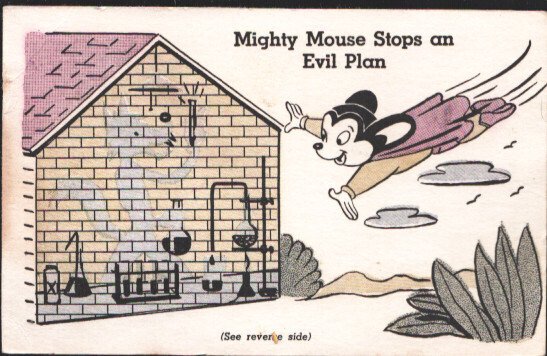 Mighty Mouse Mystery Color Picture #1 (1957), raw comic book in VG condition — front cover