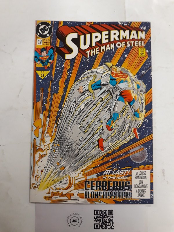 Superman the Man of Steel #13 (DC Comics), raw comic book in NM condition — front cover