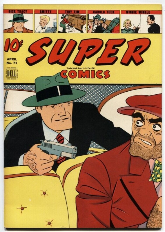Super #71-1944-Dick Tracy-Clyde Beatty-Little Orphan Annie-Brenda Starr--Dell (Dell Comics, 1944), raw, ungraded comic book — front cover