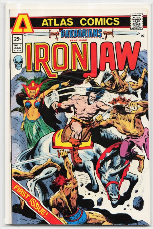 Barbarians (1975) Ironjaw (1975), raw, ungraded comic book — front cover