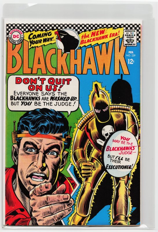 Blackhawk #229 (DC Comics, 1967), raw, ungraded comic book — front cover