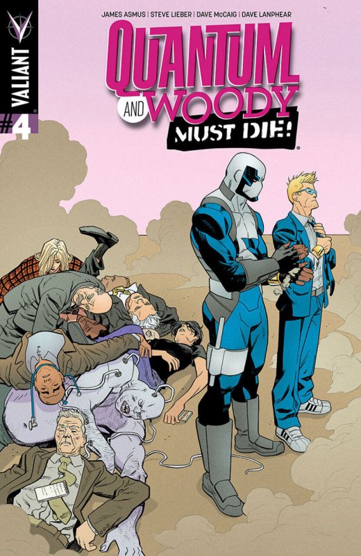 Quantum and Woody: Must Die #4 (Valiant Comics, 2014), raw comic book in VF/NM condition — front cover