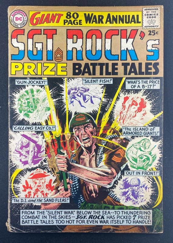Sgt. Rock's Prize Battle Tales #1 (1964), raw comic book in VG+ 4.5 condition — front cover