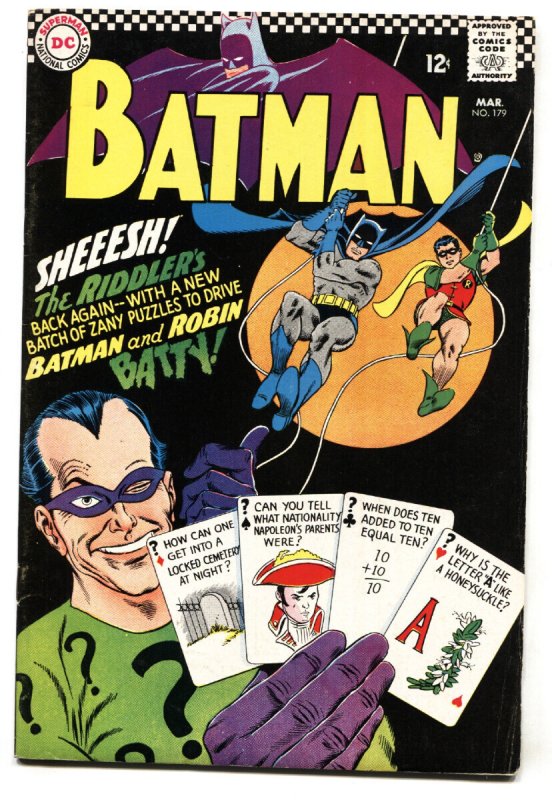 Batman #179 (DC Comics, 1966), raw, ungraded comic book — front cover