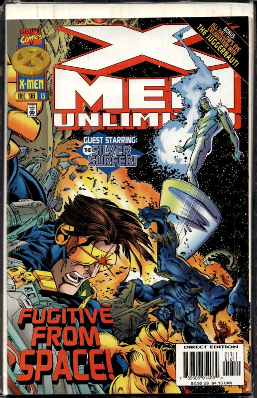 X-Men Unlimited #13 (Marvel Comics, 1996), raw, ungraded comic book — front cover