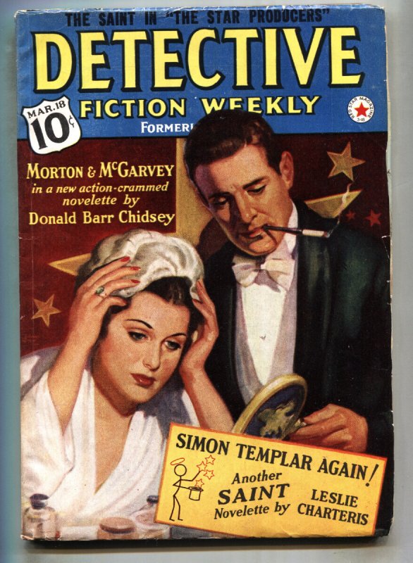 Detective Fiction Weekly 3/18/1939-Blassingame-Hero Pulp-The Saint-Drug Use I..., raw, ungraded comic book — front cover