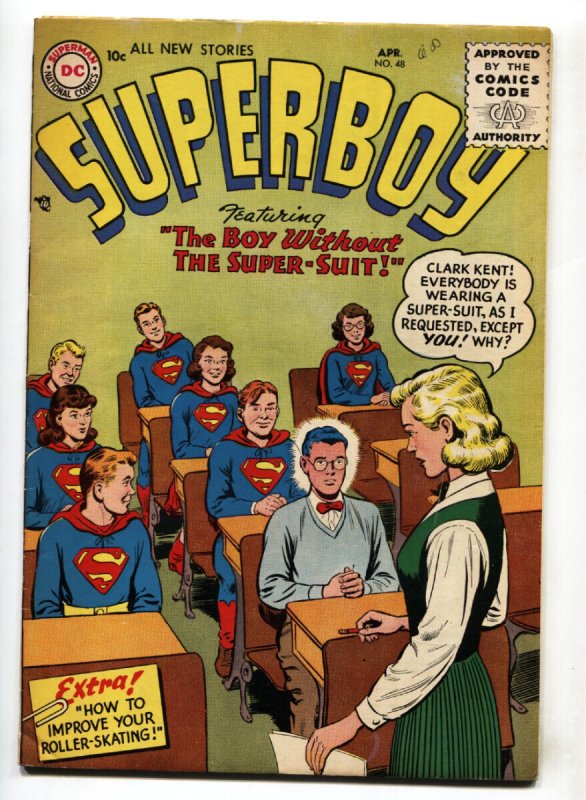 Superboy #48 - 1956 - DC - VG- - Comic Book (DC Comics, 1956), raw comic book in VG- condition — front cover