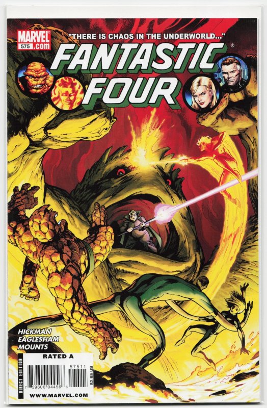 Fantastic Four #575 (Marvel Comics, 2010), raw, ungraded comic book — front cover
