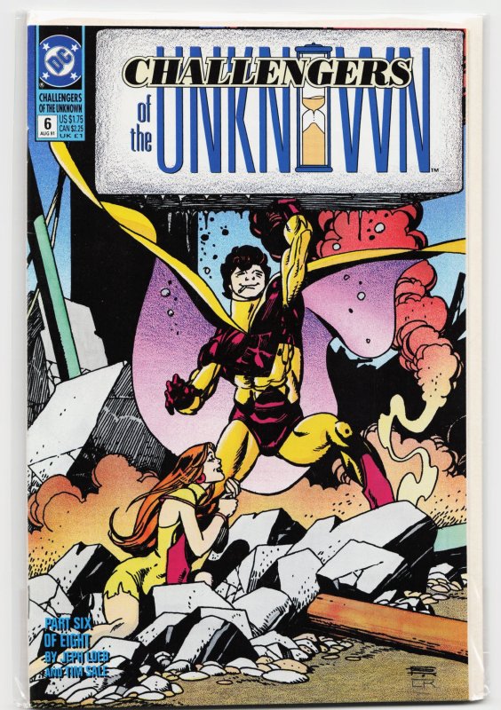Challengers of the Unknown #6 (DC Comics, 1991), raw, ungraded comic book — front cover