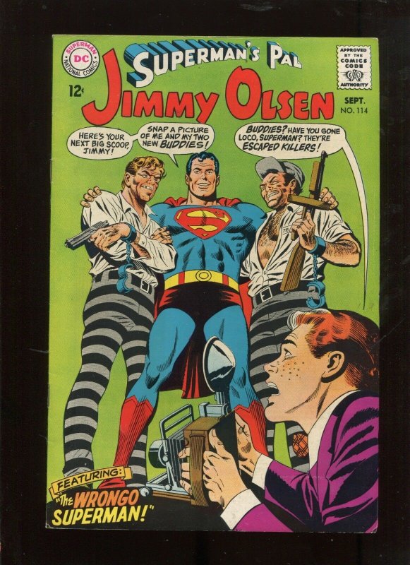 Jimmy Olsen #114, raw comic book in 7.5 condition — front cover
