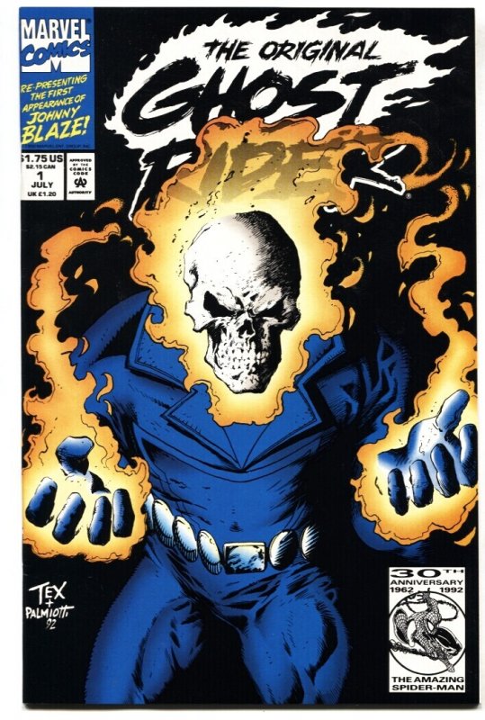 Original Ghost Rider #1 (Marvel Comics, 1992), raw comic book in VF/NM condition — front cover
