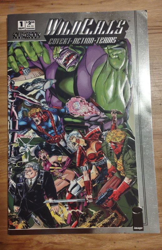 WildC.A.T.S Sourcebook #1 (Image Comics, 1993), raw, ungraded comic book — front cover