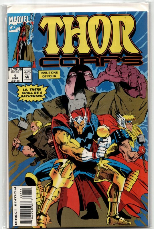 Thor Corps #1 (Marvel Comics, 1993), raw, ungraded comic book — front cover