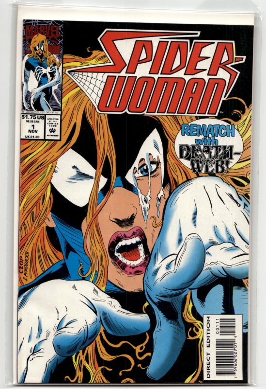 Spider-Woman #1 (Marvel Comics, 1993), raw, ungraded comic book — front cover