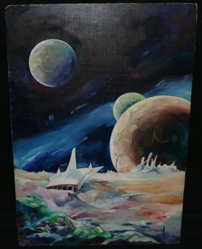 Science Fiction Painting - Signed art by Geraud Staton, raw, ungraded comic book — front cover