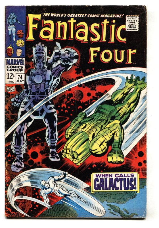 Fantastic Four #74 - 1968 - Marvel - VG+ - Comic Book (Marvel Comics, 1968), raw comic book in VG+ condition — front cover