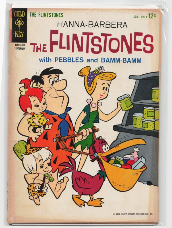 The Flintstones #21 (Gold Key Comics, 1964), raw, ungraded comic book — front cover
