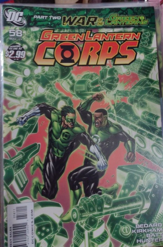 Green Lantern Corps #58 (DC Comics, 2011), raw, ungraded comic book — front cover