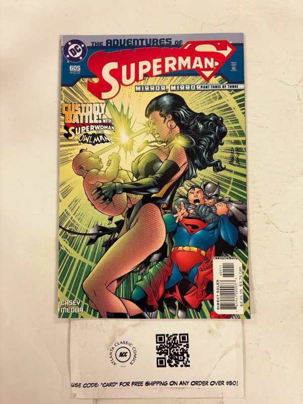 Adventures of Superman #605 (DC Comics), raw comic book in NM condition — front cover