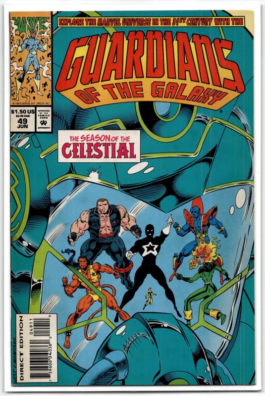Guardians of the Galaxy #49 (Marvel Comics, 1994), raw, ungraded comic book — front cover