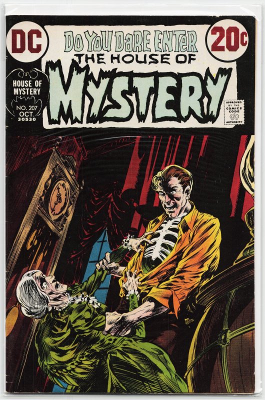 House of Mystery #207 (DC Comics, 1972), raw, ungraded comic book — front cover