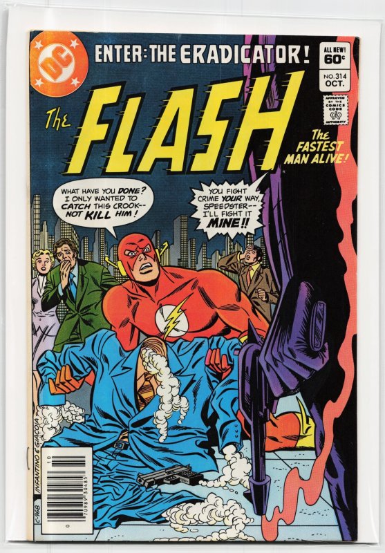 The Flash #314 (DC Comics, 1982), raw, ungraded comic book — front cover