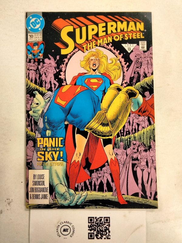 Superman the Man of Steel #10 (DC Comics), raw comic book in NM condition — front cover