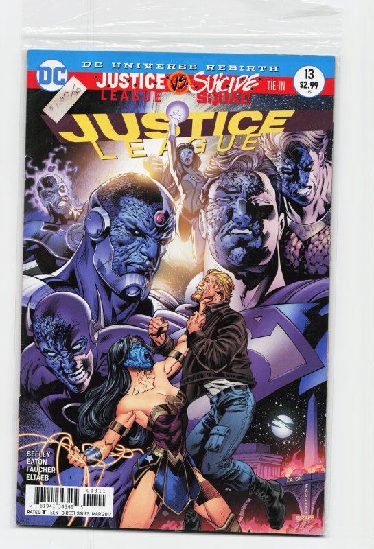 Justice League #13 (DC Comics, 2017), raw, ungraded comic book — front cover