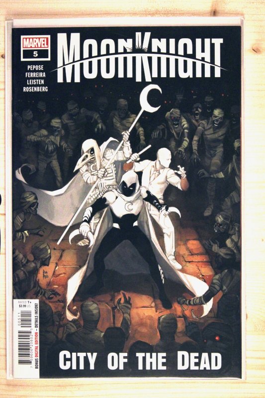 Moon Knight: City of the Dead #5 (Marvel Comics, 2024), raw comic book in NM+ 9.6 condition — front cover
