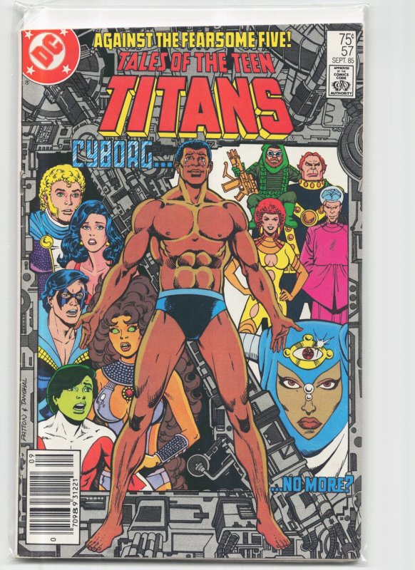Tales of the Teen Titans #57 (DC Comics, 1985), raw, ungraded comic book — front cover