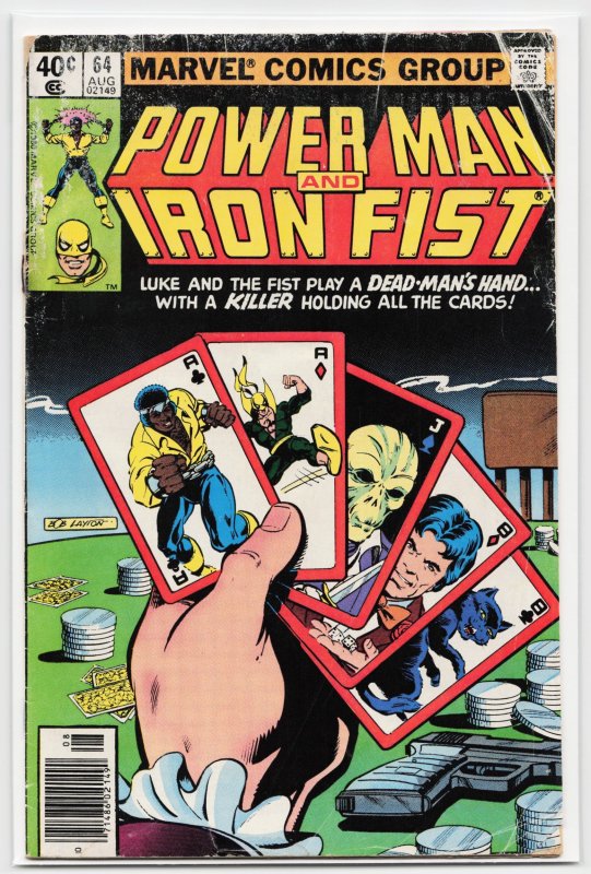Power Man and Iron Fist #64 (Marvel Comics, 1980), raw, ungraded comic book — front cover